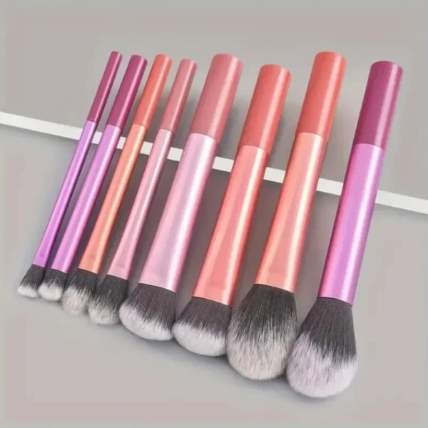 8pcs Makeup Brush Kit Soft Synthetic Hair Make Up Brushes Foundation Blush Eyeshadow Cosmetic Makeup Tools - Image 3