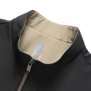 Elegant Business Casual Men's Stand-collar Jacket, Windproof Daily Commuting Outerwear for Autumn Winter, Loose Zip-up Jacket.