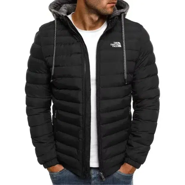 2024 New Autumn/Winter High Quality Men's Casual Fashion Warm Windproof Leisure Outdoor Camping Charging Clip Hooded Jacket Coat