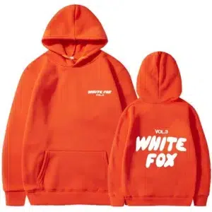 2024 Autumn Hot Selling White Fox Printed Women's Casual Loose Hoodie Street Wear Women's Men's Fashion Hip Hop Sportswear Top