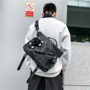 Men's Korean Versatile Street Crossbody Bag 2024 New Trendy and Cool Workwear Postman Backpack