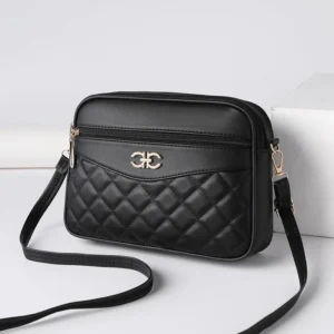 2024 New Four Layer High Capacity Middle Aged Women's Bag Fashion Lingge Crossbody Shoulder Bag Versatile Camera Square Handbag