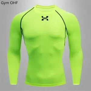 Sports Shirt Fitness T-shirt Undershirt Men's Running Tight Sportswear Quick Drying High Stretch Top Sports Long-sleeved Top