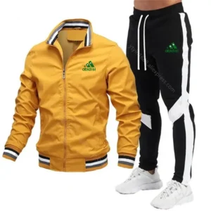 Men's Tracksuit 2024 New Sweatshirt+sweatpants Zipper Stand Neck Jacket Spliced Pants Baseball Jackets Designer Clothes Men Sets