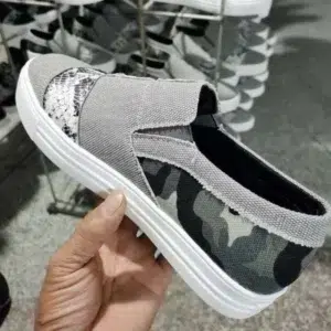 Canvas Shoes Woman Light Weight Slip-on Flat Sneakers Ladies Summer Breathable Cloth Loafers Design Espadrilles Women Sneakers