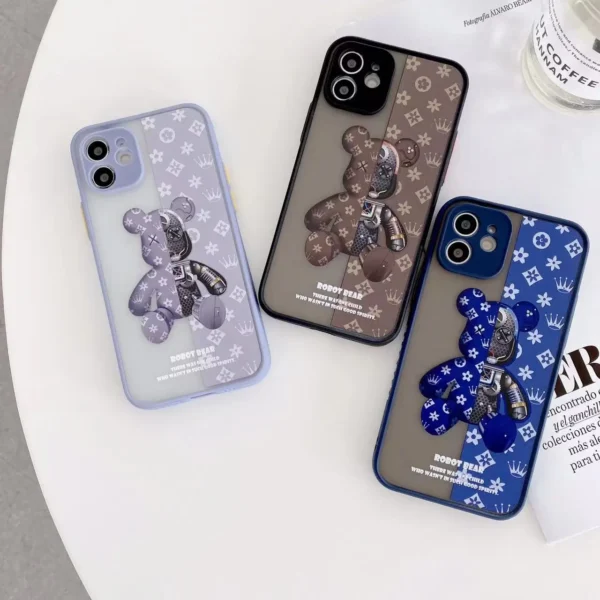 Apply to iPhone 12 13 14 Pro Max Cover 14 Plus Mechanical Bear Phone Cover iPhone 11 12 13 Pro Max Mini Case чехол на 13 айфон