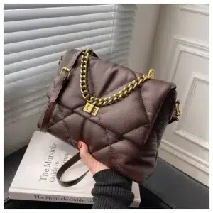 2023 New Bag Women'S Fashion Autumn And Winter Rhombus Messenger Bag Soft Leather Chain Bag Vintage Single Crossbody Bags Female