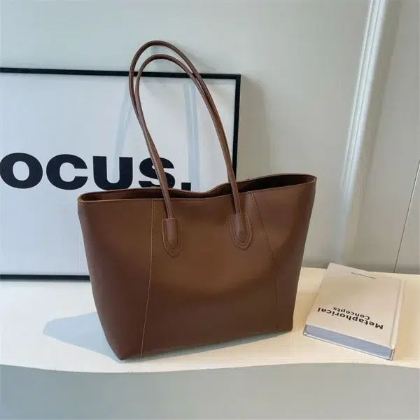 Sewing Thread Simplicity Pu Ladies Tote Bags Zipper Commuting Shoulder Bags for Women 2024 Hot Sale Casual Free Shipping