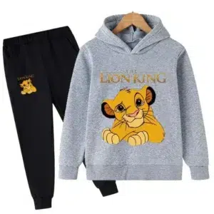 Children's The Lion Tracksuit Set, Hoodies, Top and Pants, Sportswear, Clothing for Boys and Girls, Clothing for Kids, 2 Pieces