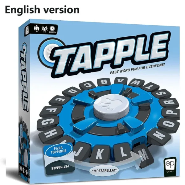 New English and Spanish tapple Crazy Alphabet Game Fast-paced family board game Puzzle toy Christmas - Image 6