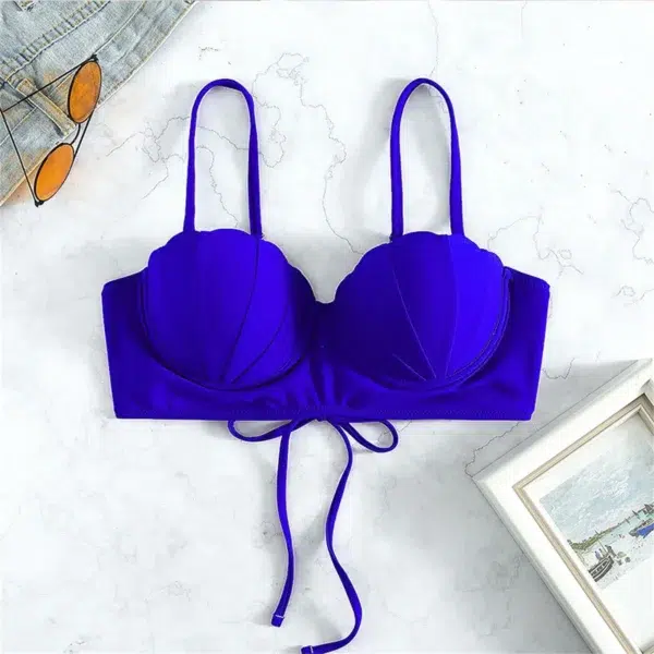 Strappy Seashell Bikini Top Swim Tops Push Up Bathing Suit Tops For Women With Vacation Bath Clothing Jumpsuit Bikinis Sets - Image 3