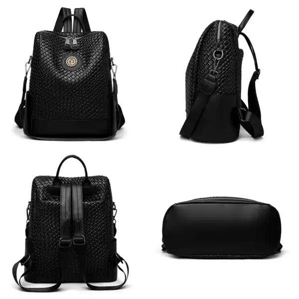 Luxury Women's Designer Brand Backpack With Large Capacity And Multifunctional Travel Backpack High Quality Leather Girl Mochila - Image 3