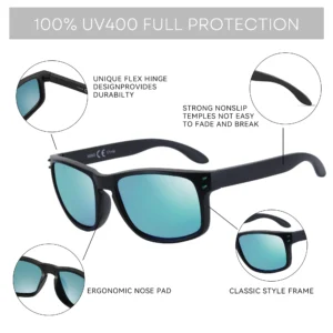 ZENOTTIC 2024 Trend Square Polarized Sunglasses for Unisex Classic Design Shades Fashion UV400 protection Men Sun Glasses