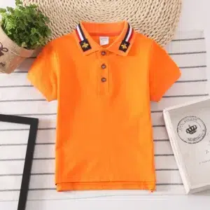 Baby Boys Summer Polo Shirt Cotton Breathable Children's Clothes Kids Turn-down Collar Striped Tee Boys Short Sleeves Shirt Tops