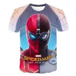 Superhero Spiderman Print T-shirt Boys Top Tee Casual Sports T-shirts 3-14 Years Old Kids Clothing Summer Short Sleeve