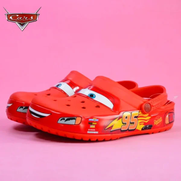 Aoger Disney Lightning Mcqueen Crocs Men Pixar Waterproof Summer Slippers Outdoor Beach Holey Shoes Sandals Woman Flip Flops New - Image 2