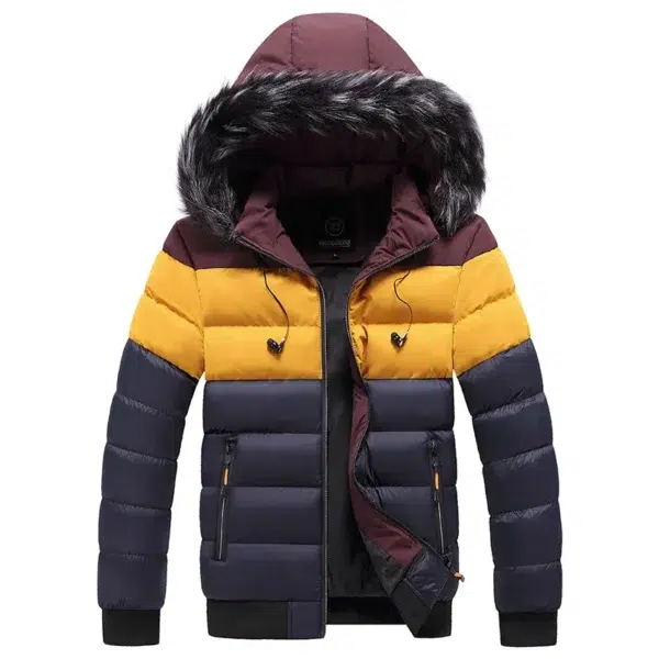 Men High Quality Winter Thick Warm Parker Jacket Men Fur Collar Thermal Parkas Classic Coats Casual Windbreaker Cotton Coat Men - Image 4