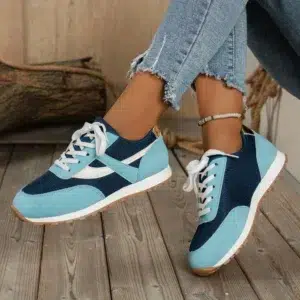 New 2024 Women’s Sneakers Casual Flat Lace Up Outdoor Running Tennis Leather Shoes Fashion Printed Breathable Vulcanized Shoes