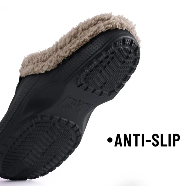 Litfun New Design Plush Garden Shoes Women Fur Clogs Slippers Non-Slips Cozy Fuzzy Home Slides Men Soft Furry Waterproof Slipper - Image 5