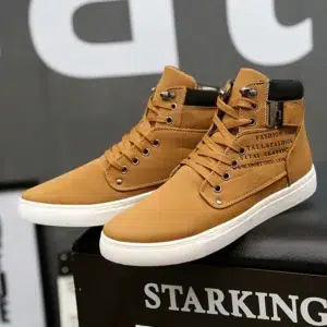 Men's Boots 2024 Autumn New Korean Version Men's Shoes High Top Skateboard Shoes Retro Platform Casual Lace Up Men Fashion Boots