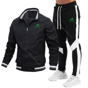 Men's Tracksuit 2024 New Sweatshirt+sweatpants Zipper Stand Neck Jacket Spliced Pants Baseball Jackets Designer Clothes Men Sets