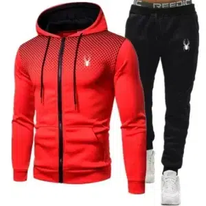 Men's sportswear hooded zippered jacket+sports pants set fashion two-piece spring and autumn men's training jogging sports