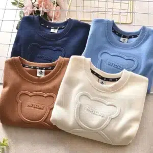 Children’s Cartoon Pattern Sweatshirt Boy Autumn Long-sleeved Warm Pullover Soft Comfortable and Warm Clothing 1-12 years