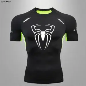 Spider Men Sports Rashgard Long Sleeves T Shirt Print Compression Men Running Shirt MMA Workout Bodybuilding Quick-Dry T-Shirts