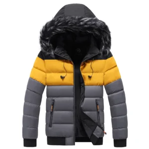 Men High Quality Winter Thick Warm Parker Jacket Men Fur Collar Thermal Parkas Classic Coats Casual Windbreaker Cotton Coat Men