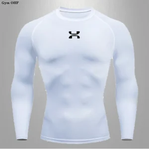 Sports Shirt Fitness T-shirt Undershirt Men's Running Tight Sportswear Quick Drying High Stretch Top Sports Long-sleeved Top