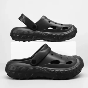 Summer Men Slipper Fashion Thick Sole Clogs Beach Clogs Indoor House Shoes Sneaker Non-slip Black Sports Sandals for Men