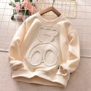 Children’s Cartoon Pattern Sweatshirt Boy Autumn Long-sleeved Warm Pullover Soft Comfortable and Warm Clothing 1-12 years