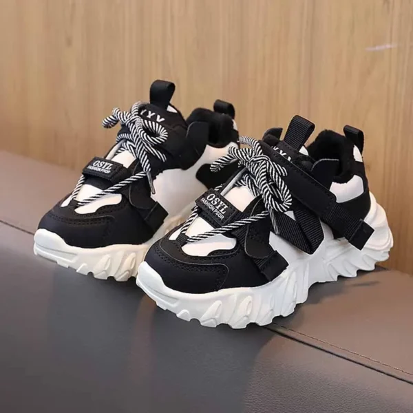 New 2024 Winter Children's Sneakers Boys Girls Plus Cashmere Warm Sport Shoes Kids Non-slip Casual Shoes Toddler Running Shoes - Image 5