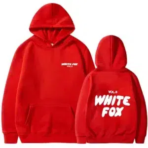 2024 Autumn Hot Selling White Fox Printed Women's Casual Loose Hoodie Street Wear Women's Men's Fashion Hip Hop Sportswear Top