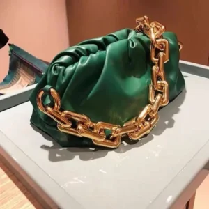 2023 New Handheld Shoulder Bag with Thick Chain and Wrinkled Cloud Pattern Crossbody Bags for Women Luxury Designer Handbag