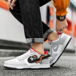 Men's Shoes Spring 2024 New Breathable White Shoes Korean Trendy All-Match Shoes Men's Wear-Resistant Sports Casual Shoes