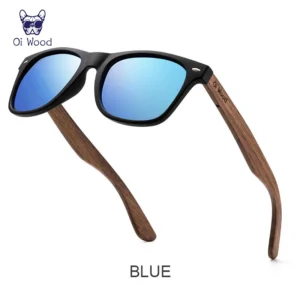 Oi Wood Brand Natural Wooden Sunglasses Men Polarized Fashion Sun Glasses Original Wood Oculos De Sol Masculino New TR90 Frames