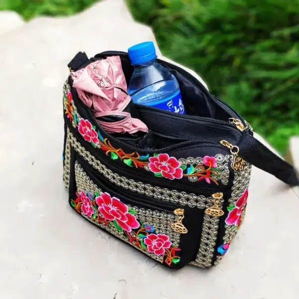 Yunnan Ethnic Style Bag Embroidered Women's Shoulder Bag Fully Embroidered Crossbody Bags for Women Ladies Hand Bags - Image 3