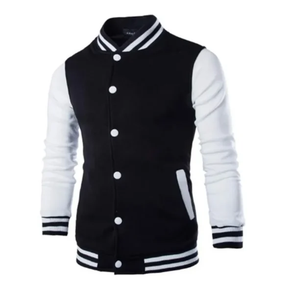 Mens Jacket Baseball Suit 2023 Hot Sale Four Seasons Fashion Coats University Varsity Splicing Couple Casual Korean Clothes - Image 2