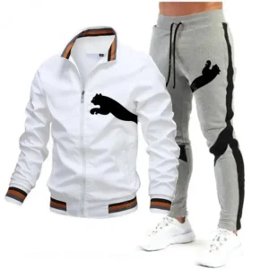 Men's Sets 2024 New Sweatshirt+sweatpants Zipper Stand Neck Jacket Spliced Pants Baseball Jogging Designer Clothes Men Tracksuit