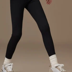 2024Spring Autumn Girl Pants Black Cotton Running Yoga Pants High Waist Sports Leggings Gym Children Kids Tight Trousers Clothes