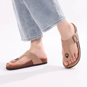 Shevalues New Design Cork Flip Flops Women Classic Footbed Sandals Fashion Comfort Home Shoes With Arch Support Soft Sole Slides