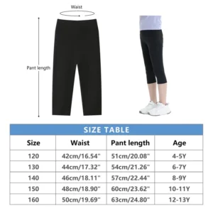 2Pcs/set Summer Solid Kid Leggings Girl Thin Tights Running Sweatpants Calf Length Spring Toddler Skinny Cropped Trousers 2-12Y