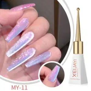 XEIJAYI Magnetic Gel Purple Color Reflective Glitter Cat Eye Gel Polish 자석젤 Semi-permanent Nail Polish UV Venalisa for Manicure