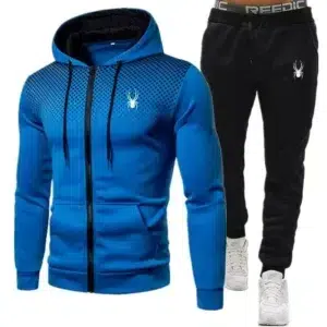 Men's sportswear hooded zippered jacket+sports pants set fashion two-piece spring and autumn men's training jogging sports