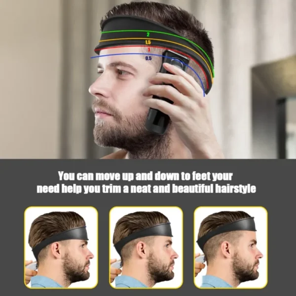 DIY Home Hair Trimming Haircuts Curved Headband Silicone Neckline Shaving Template Hair Cutting Guide Barber Hair Styling Tools - Image 3