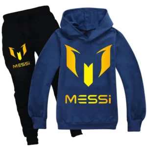 Argentine Football Superstar Girls Clothing Children Fashion Hoodies Pant Set Kids Clothing Spring Autumn Sports Suit Tracksuit