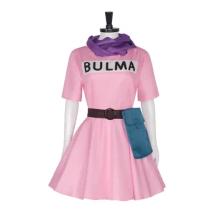 Anime Bulma Cosplay Costume Pink Dress Uniform Kawaii Girls Full Set Outfits Halloween Carnival Masquerade Party for Adult Women