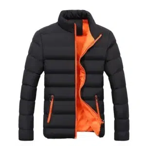 New Winter jacket Long sleeve cotton-padded jacket zipper jacket men's stand-up collar jacket plus size cotton jacket