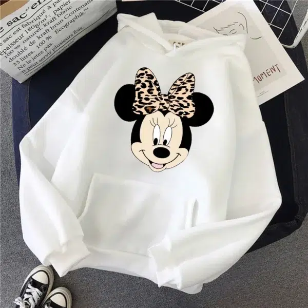 Fashion Hoodies Minnie Disney Hoodie Kawaii Mickey Mouse Women Sweatshirt Kids Boys Girls Harajuku Streetwear Clothes Unisex - Image 3